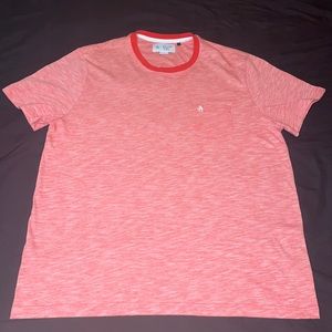 Original Penguin Red Chambray Trim Pocket Tee Size XXL